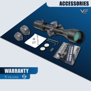 Vector Optics Marksman 6-24x50 FFP 1/10 MIL 30mm Monotube Riflescope 85-87% Light Transmission Edge-to-Edge Image Etched Glass VPA-MF Reticle for Hunting Shooting