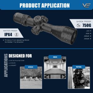 Vector Optics Veyron 3-12x44 FFP 30mm Monotube Compact Riflescope 1/10 MIL with Turret Lock Feature Side Focus Min 10 Yds for Hunting or Shooting