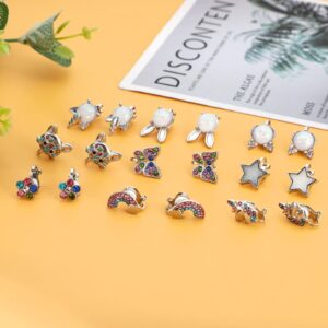 NEWITIN 12 Pairs Clip On Earrings for Women Cute Earrings Crystal Earrings Pearl Earrings Charming Fashion Earrings Non Piercing Clip on Earrings for Women