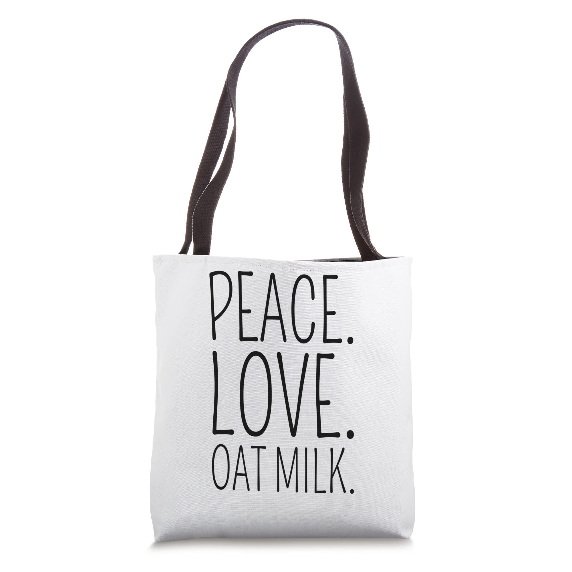 Peace Love Oat Milk Tote Bag