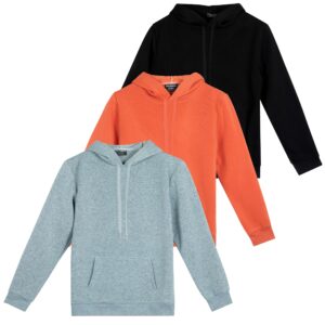 3 Pack: Women's Long Sleeve Womens Hoodie Women Hoodies Pullover Casual Sweatshirt Trendy Sweater Fleece Lounge Active Running Athletic Exercise Gym Workout Sweatshirts Top Ladies Pockets - Set 3, S