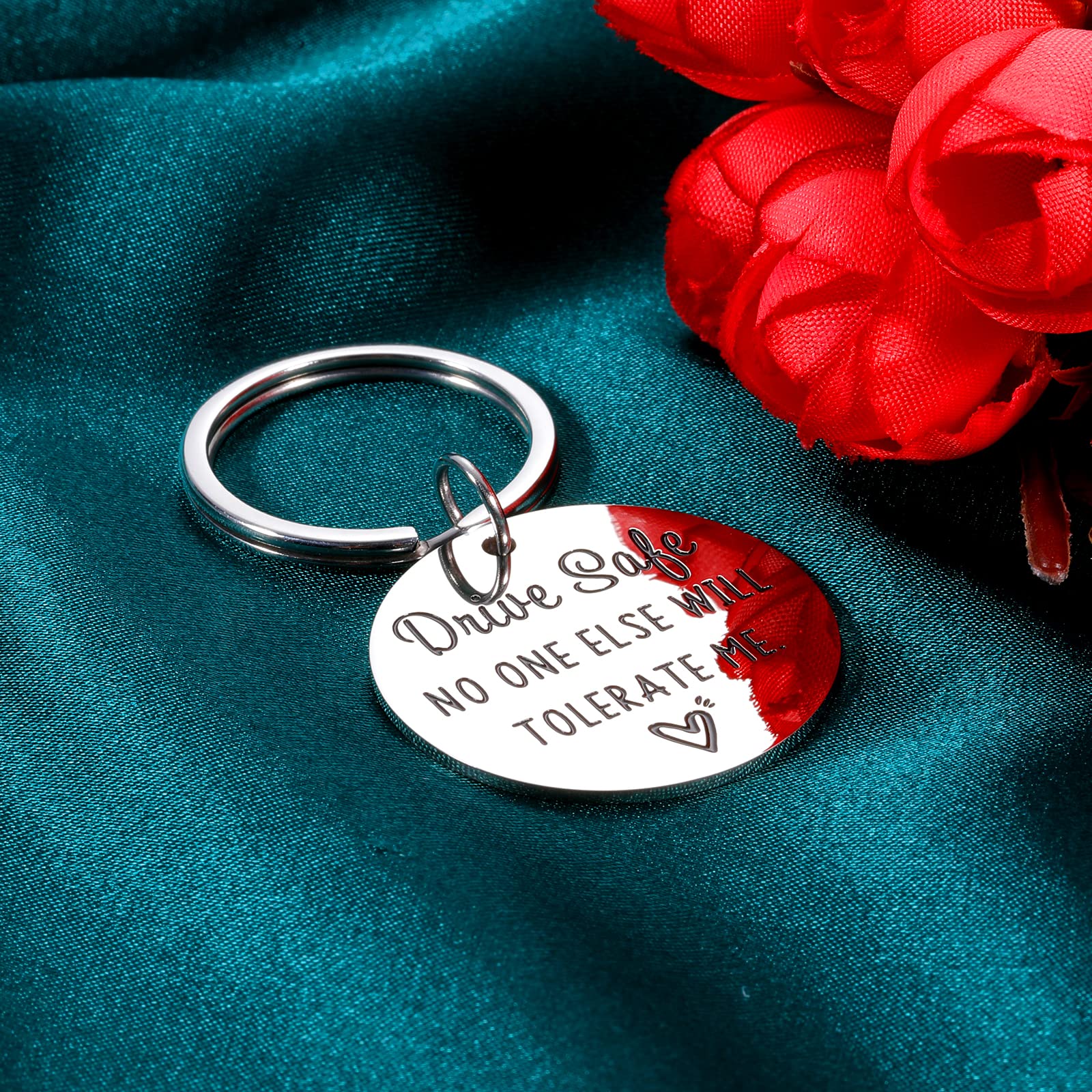 Drive Safe Keychains for Boyfriend Gifts from Girlfriend Cute Christmas Valentines Day Gifts for Him Her Husband Birthday Presents from Wife Fiance Couple Gift Wedding Anniversary New Driver Women Men