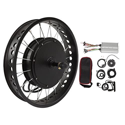 20" Rear Wheel Electric Hub Motor Kit, 20inch 72V 3000W Electric Bike Controller S900 Panel Rear Drive Hub Thumb Throttle Kit for Electric Bike Conversion