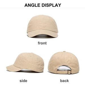 Short Brim Baseball Cap for Women and Men Outdoor Sports Cotton Snapack Caps Adjustable Dad Hats Umpire Sun Hats BP064 Khaki