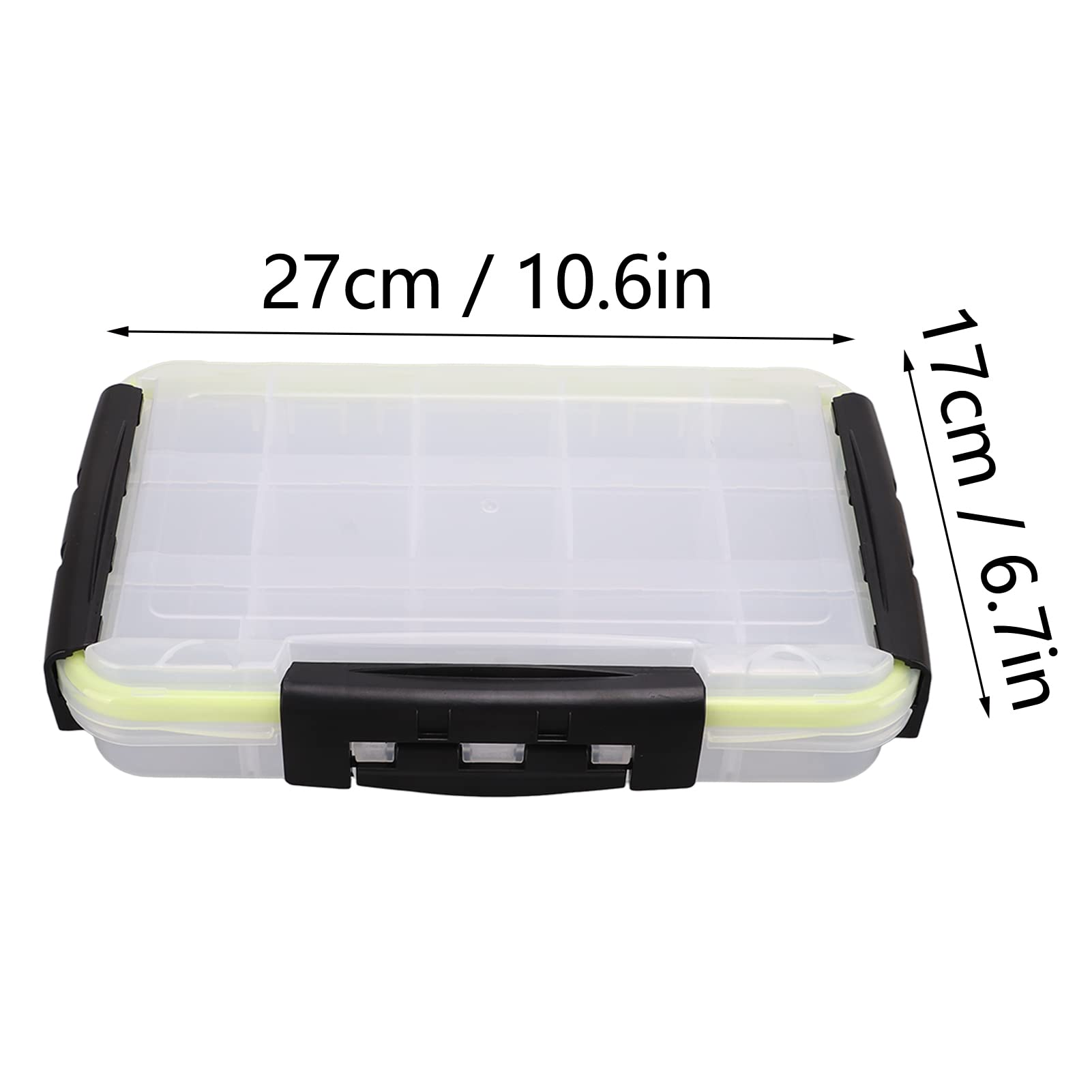 Leapiture Fishing Tool Box Transparent Plastic Storage Box with Removable Divider Fishing Tackle Hook Protector for Outdoor Leisure Sports