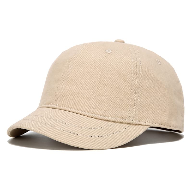 Short Brim Baseball Cap for Women and Men Outdoor Sports Cotton Snapack Caps Adjustable Dad Hats Umpire Sun Hats BP064 Khaki