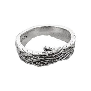 925 sterling silver ring, wings, adjustable women's open ring thai silver-r1073