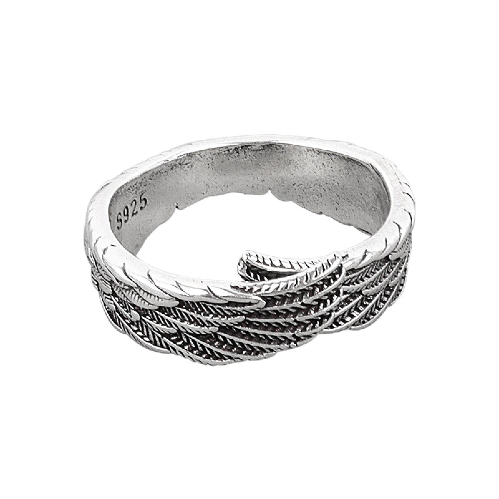 925 Sterling Silver Ring, Wings, Adjustable Women'S Open Ring Thai Silver-R1073