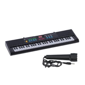 61 Keys Keyboard Piano, Electric Keyboard Piano Instrument Digital Music Piano Keyboard with Speaker and Microphone Musical Standard Keyboard Piano Kit for Beginners, Kids (MQ6186)