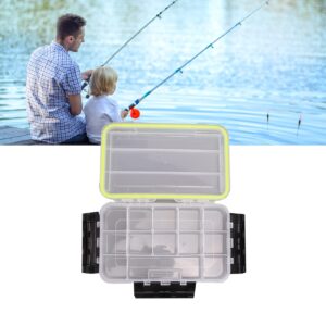 Leapiture Fishing Tool Box Transparent Plastic Storage Box with Removable Divider Fishing Tackle Hook Protector for Outdoor Leisure Sports