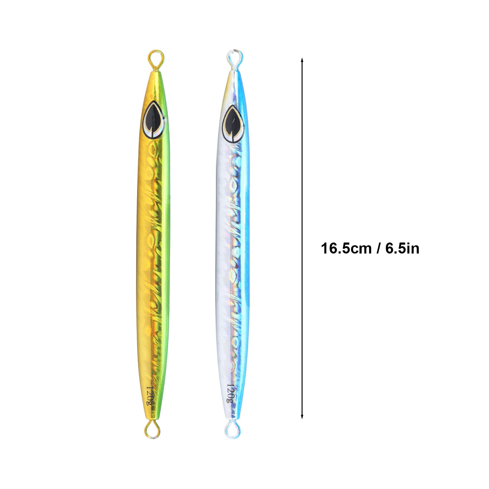 Fishing Lures Fishing Tackle 3D Eyes Bass Crankbait Tackle Wobbler Fast Sinking Iron Plate Fishing Lures Hard Bait Fishing Lures for Freshwater(Gold)