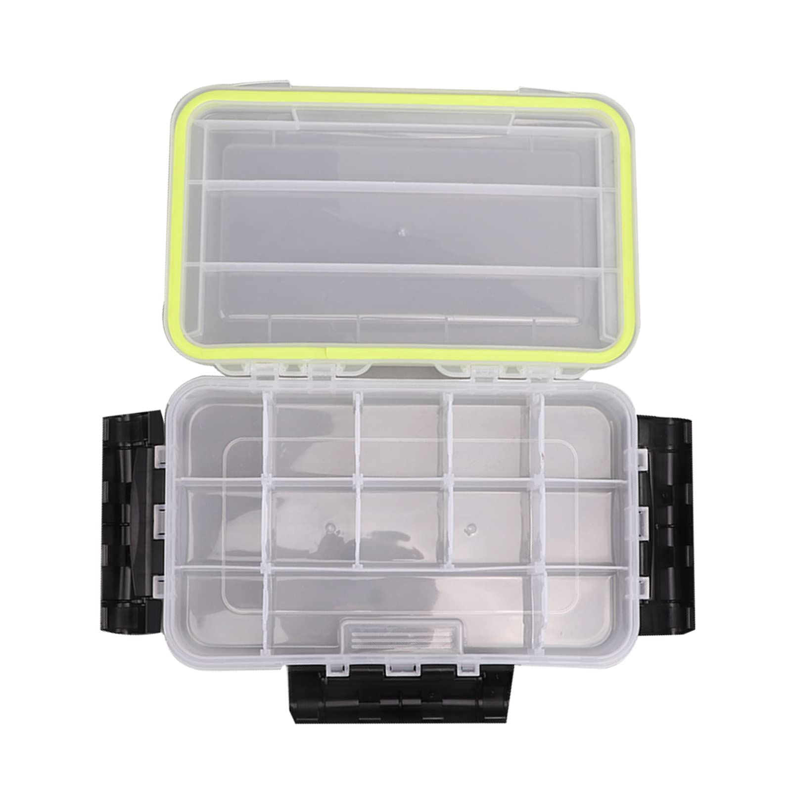 Leapiture Fishing Tool Box Transparent Plastic Storage Box with Removable Divider Fishing Tackle Hook Protector for Outdoor Leisure Sports