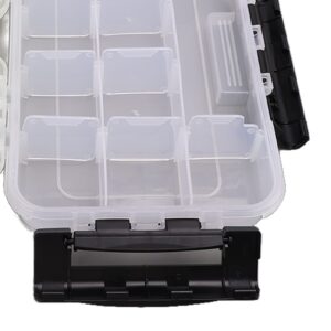 Leapiture Fishing Tool Box Transparent Plastic Storage Box with Removable Divider Fishing Tackle Hook Protector for Outdoor Leisure Sports