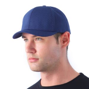 Men's Short Brim Baseball Cap Summer Thin Breathable Sports Snapback Caps for Women Adjustable Unisex Sun Hats Q0987 Navy