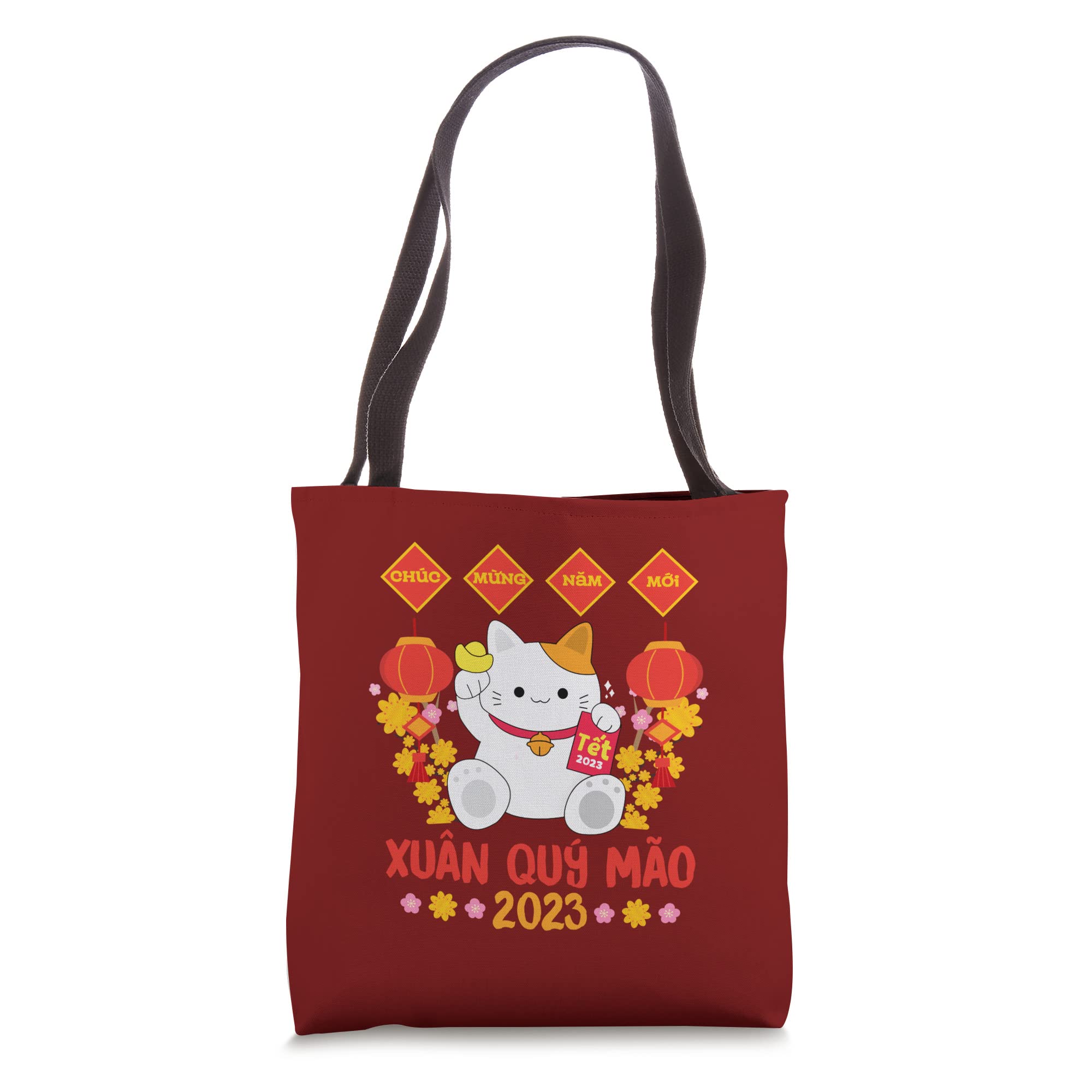 Chuc Mung Nam Moi 2023 Vietnamese Lunar New Year Quy Mao Tote Bag