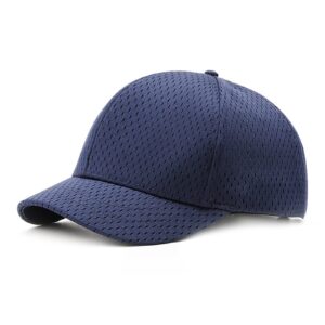 Men's Short Brim Baseball Cap Summer Thin Breathable Sports Snapback Caps for Women Adjustable Unisex Sun Hats Q0987 Navy