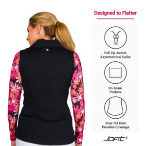 Jofit Apparel Women’s Athletic Clothing Jet Set Vest for Golf & Tennis, Size X-Large, Black