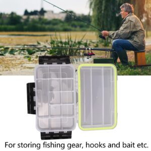 Leapiture Fishing Tool Box Transparent Plastic Storage Box with Removable Divider Fishing Tackle Hook Protector for Outdoor Leisure Sports