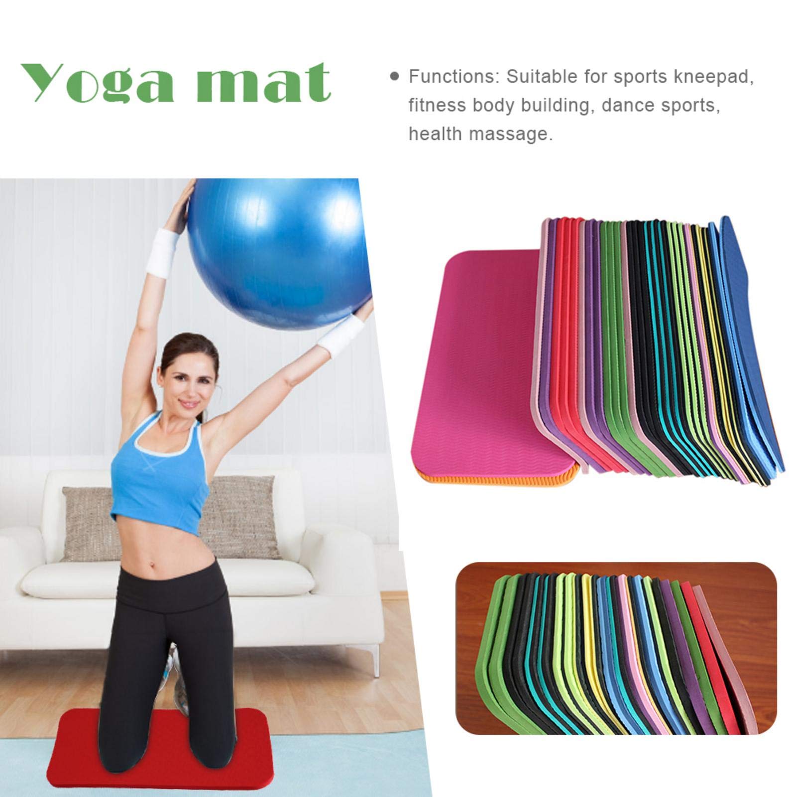 Yoga Knee Pad Cushion Exercise Knee Pad Fitness Knee Mat Eliminate Pain During Yoga Or Exercise Non-slip Moisture-resistant Yoga Mat For Plank Pilates Exercise For Knees, Wrists, Elbows 1pc