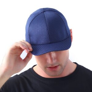 Men's Short Brim Baseball Cap Summer Thin Breathable Sports Snapback Caps for Women Adjustable Unisex Sun Hats Q0987 Navy