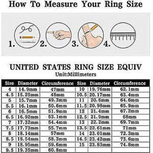 QIXINWANG Multi Gemstone Ring Morganite Garnet Amethyst Peridot Promise Wedding Party Ring for Women Size 6 to 10 (8)