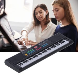 61 Keys Keyboard Piano, Electric Keyboard Piano Instrument Digital Music Piano Keyboard with Speaker and Microphone Musical Standard Keyboard Piano Kit for Beginners, Kids (MQ6186)