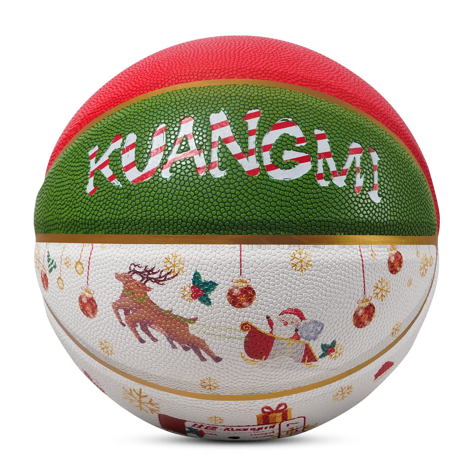 Kuangmi 2024 New Year Basketball, Official Size 7 29.5", Ideal Gift for Men, Women, Girls, Boys, Youth, Teenager(Lucky)