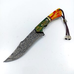 göcen Full Tang Blade Damascus Hunting Knife, Survival Knife, Tactical Fixed Blade, Camping Knife, Knives Men, Bushcraft Knife, Collectors Knife