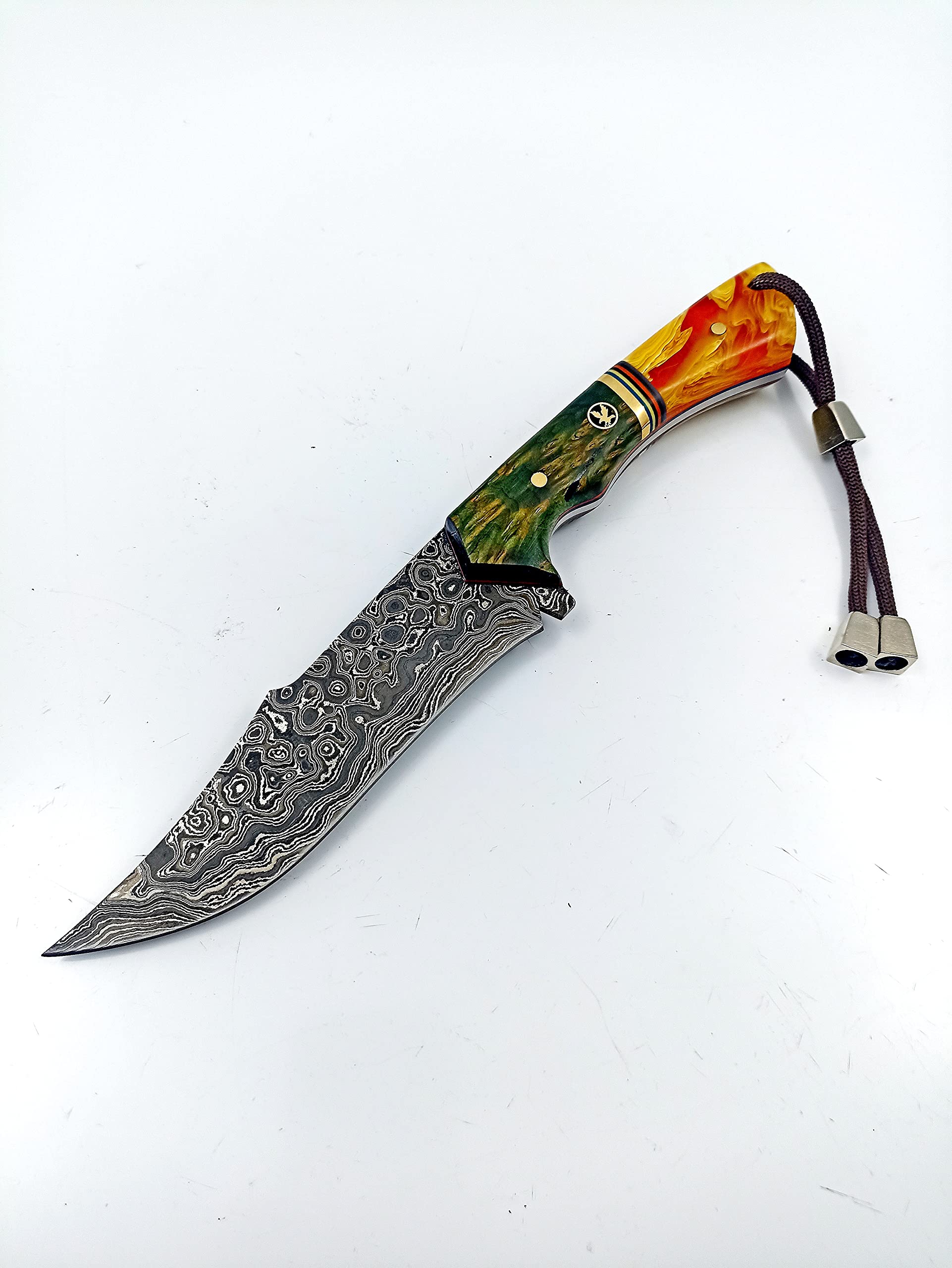 göcen Full Tang Blade Damascus Hunting Knife, Survival Knife, Tactical Fixed Blade, Camping Knife, Knives Men, Bushcraft Knife, Collectors Knife