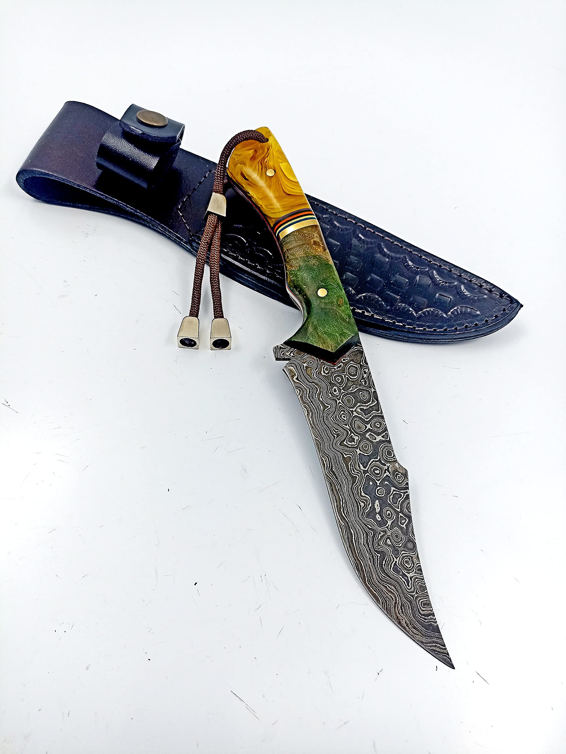 göcen Full Tang Blade Damascus Hunting Knife, Survival Knife, Tactical Fixed Blade, Camping Knife, Knives Men, Bushcraft Knife, Collectors Knife