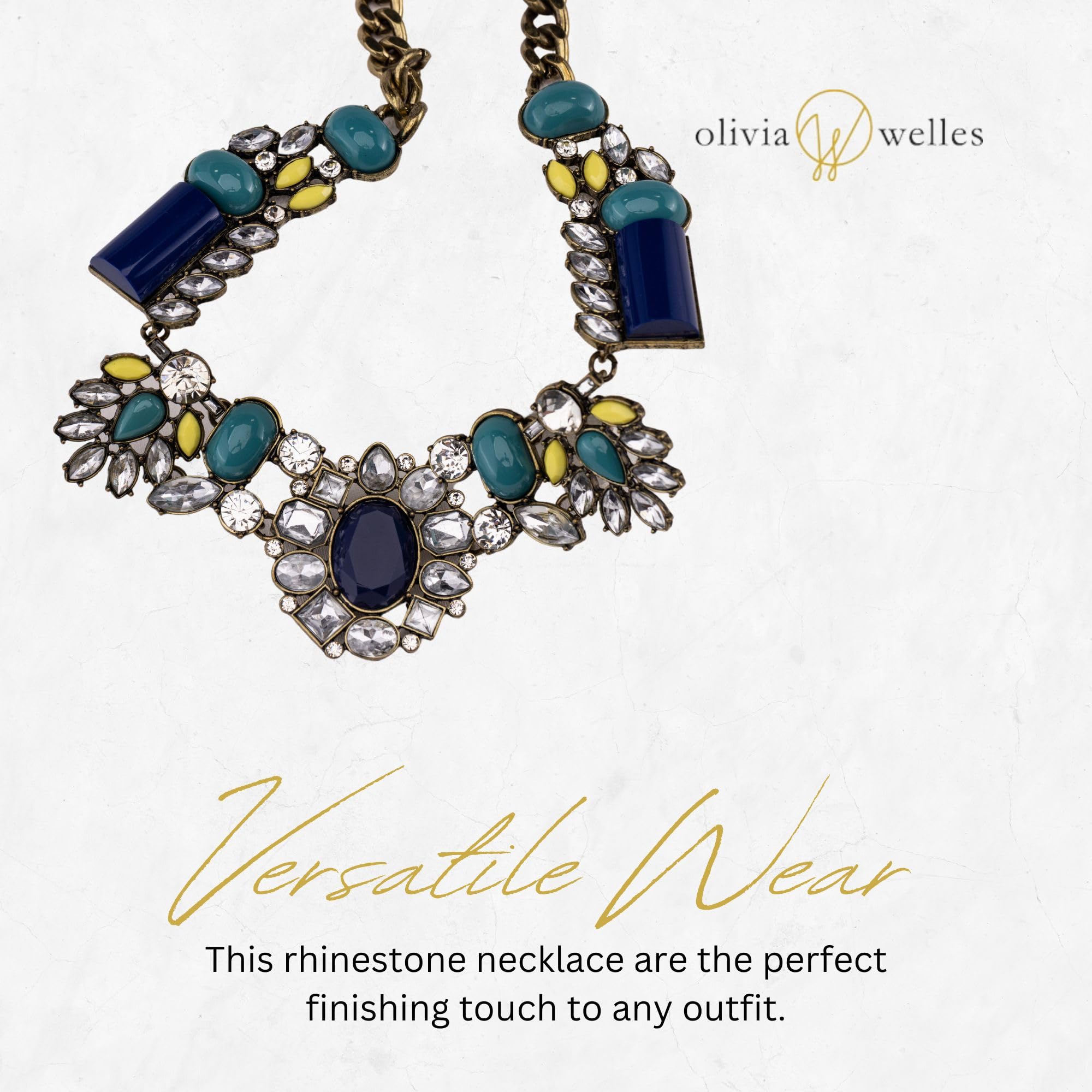 Olivia Welles Necklaces for Women - Radiant Collar Design - Dazzling Crystal Jewels, Exquisite Craftsmanship for Every Occasion or Event