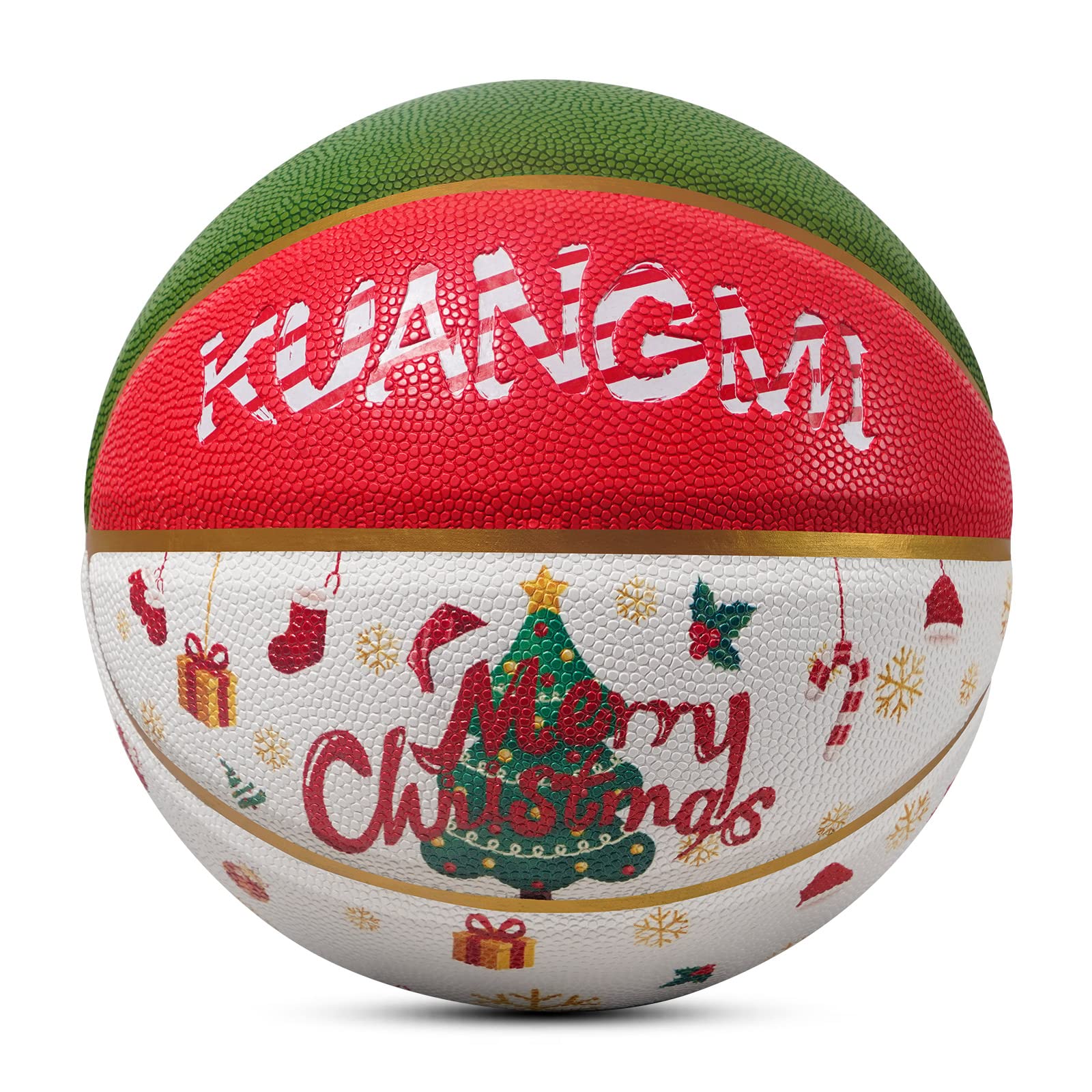 Kuangmi 2024 New Year Basketball, Official Size 7 29.5", Ideal Gift for Men, Women, Girls, Boys, Youth, Teenager(Lucky)