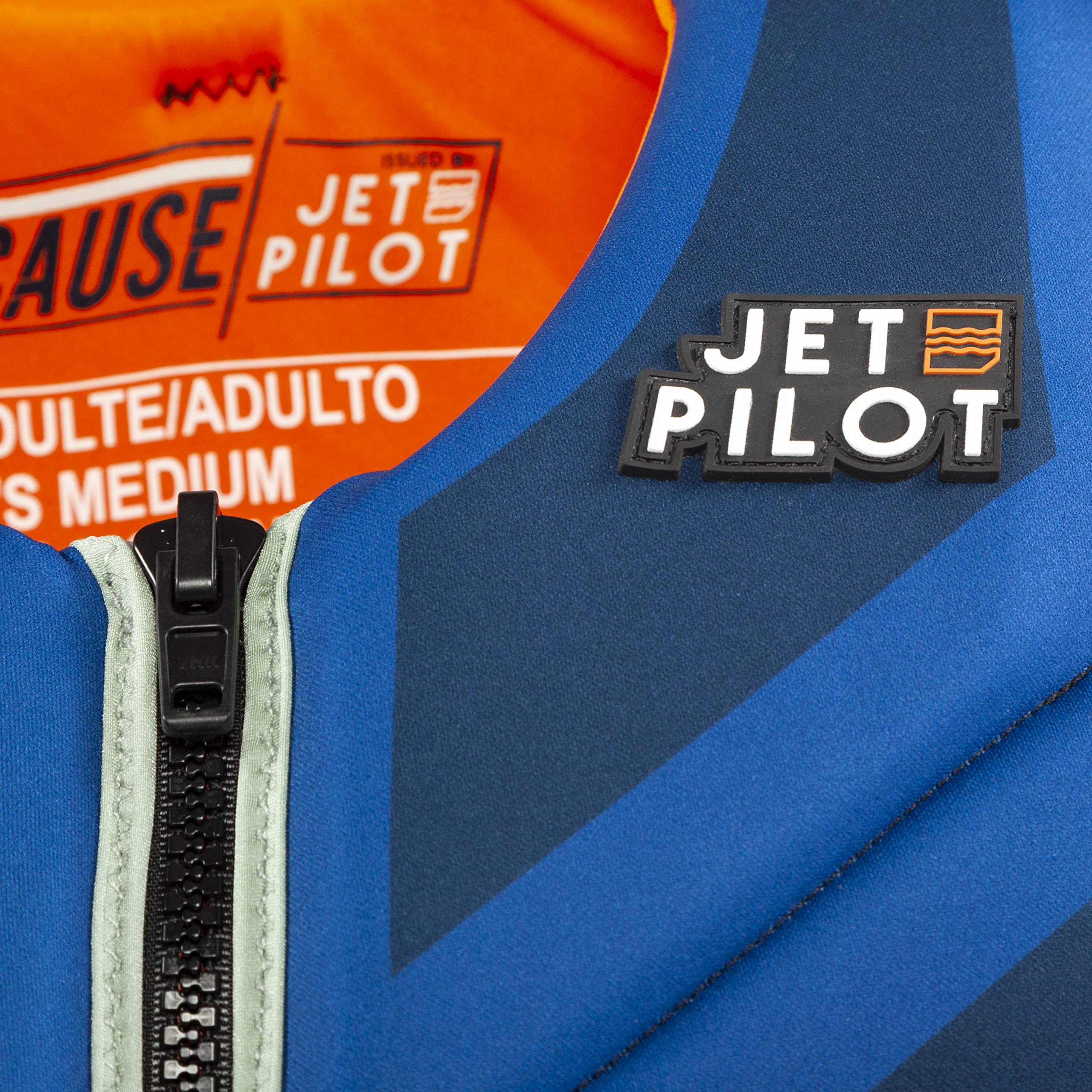 Jet Pilot - Cause Neoprene Life Vest - Personal Flotation Device - Dual Buckle - Coast Guard Approved - Life Jacket - Water Sports (Navy, Small)