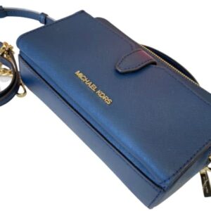 Michael Kors Medium Double Zip Phone Crossbody (Navy)