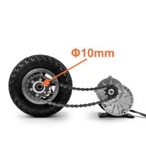 L-faster Dual 350W Motor Chain Drive Kit Easy Carry 300kg 200x50 Off-Road Wheel for DIY Electrical Sand Bike Pull Barrow 600lbs No Controller (36V350W Max 3kph)