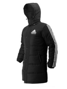 adidas combat sports winter long parka - black - 4x-large