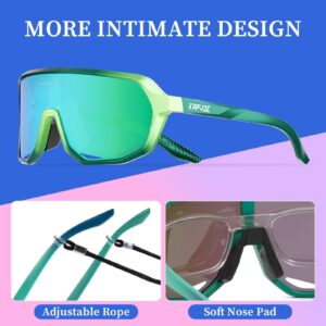 KAPVOE Youth Baseball Glasses Age 8-14 Kids Sports Sunglasses Polarized Softball Cycling Small Face Adult Mountain Bike MTB