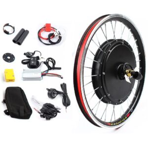 YIYIBYUS 20" Electric Bike Conversion Kit 1000W 48V Front Wheel Bicycle Brushless and Toothless Motor Kit with Controller E-Bike Front Hub Motor for 20Inch Bikes