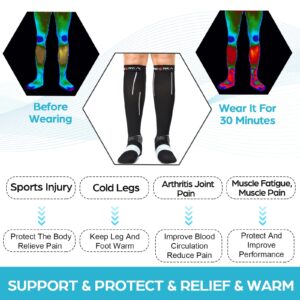 NEENCA Compression Socks, Medical Athletic Calf Socks for Injury Recovery & Pain Relief, Sports Protection—1 Pair, 20-30 mmhg