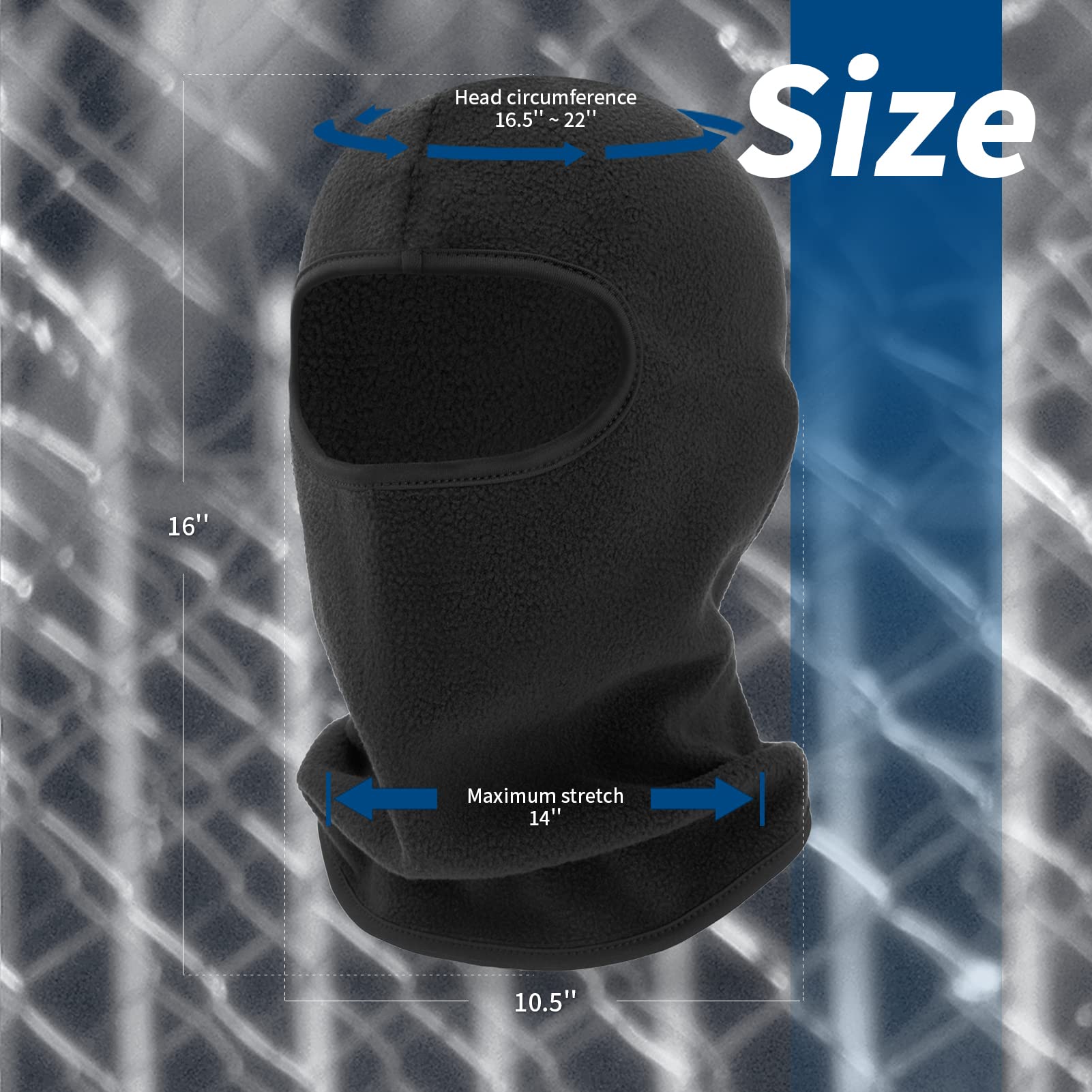 YESLIFE Thicker Ski Mask, Face Mask for Men and Women in Cold Weather, Skiing, Snowboarding, Motorcycle, UV Protection & Wind Protection - Ultimate Thermal Retention