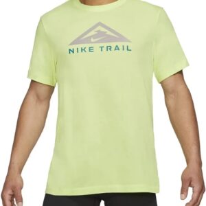 Nike Dri-Fit Short-Sleeve Trail Running T-Shirt (DO2276-736) Lime, Size: M