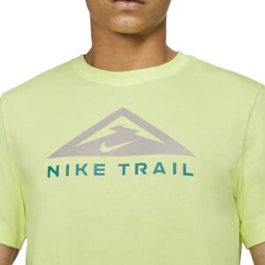 Nike Dri-Fit Short-Sleeve Trail Running T-Shirt (DO2276-736) Lime, Size: M