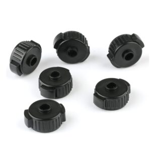 6pcs Quick Release Cymbal Nuts, 8mm Cymbal Mate Nut Black Plastic Cymbal Lock Nut for Percussion Drum Kit Jazz Drum Parts Accessories