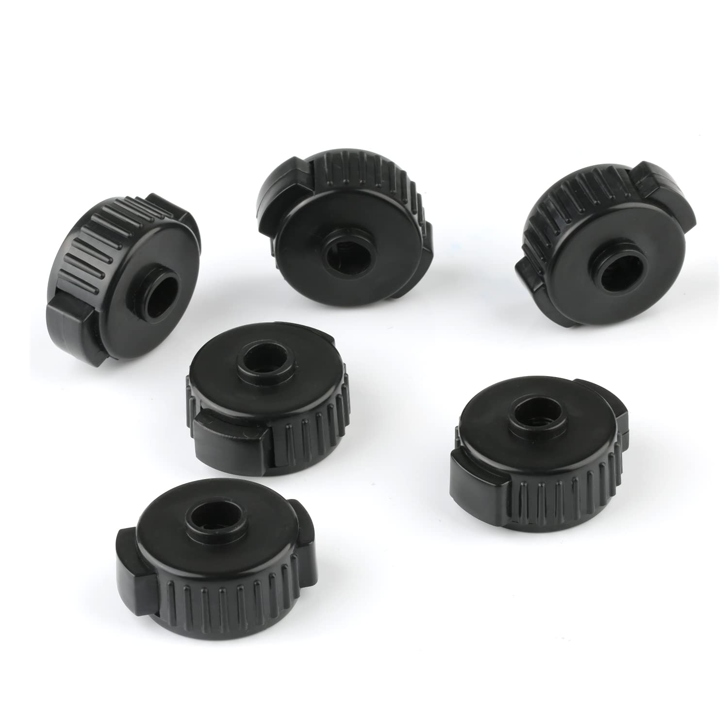 6pcs Quick Release Cymbal Nuts, 8mm Cymbal Mate Nut Black Plastic Cymbal Lock Nut for Percussion Drum Kit Jazz Drum Parts Accessories