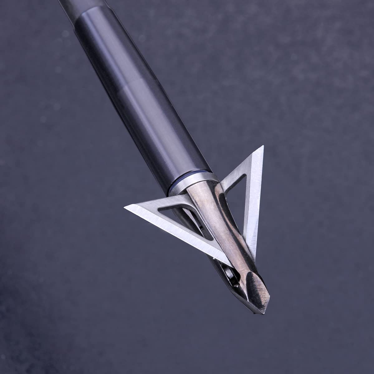 DEEPOWER 4-Pack Broadheads 100 Grain 3 Fixed Blade Broadheads 1 'Inch Cut Diameter Carbon Steel Ferrule Arrow Broadhead for Crossbows and Compound Bow