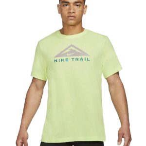 Nike Dri-Fit Short-Sleeve Trail Running T-Shirt (DO2276-736) Lime, Size: M