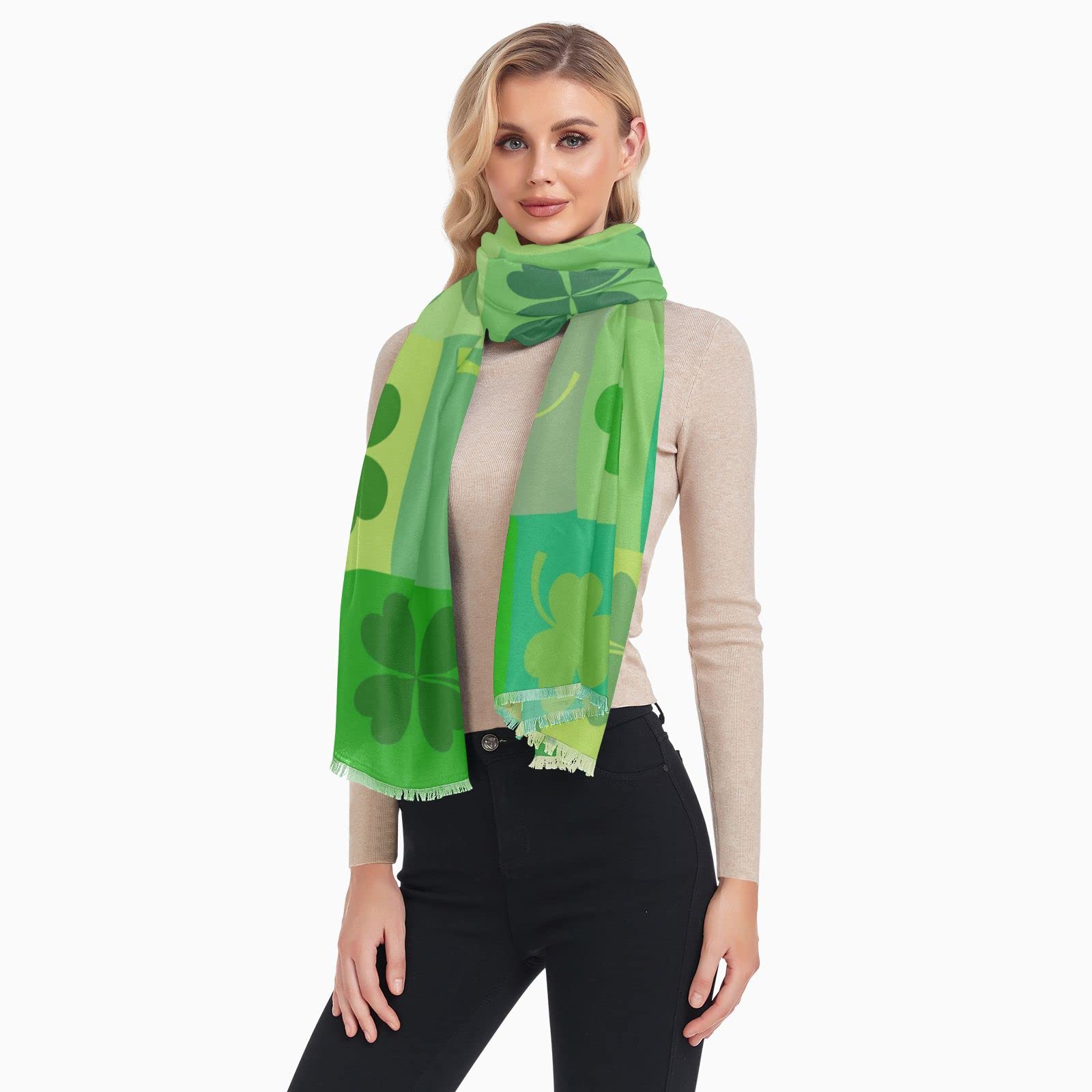 XUWU St. Patrick's day Women's Scarf Shawl Scarves Fall Winter Weather Scarves And Wraps