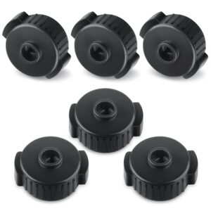 6pcs quick release cymbal nuts, 8mm cymbal mate nut black plastic cymbal lock nut for percussion drum kit jazz drum parts accessories