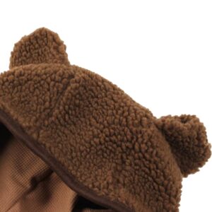 DOCILA Brown Bear Hat Women Ear Warmer Winter Hats Lightweight Lamb Fleece Beanie Hats Cold Weather Plush Earflap Skull Caps