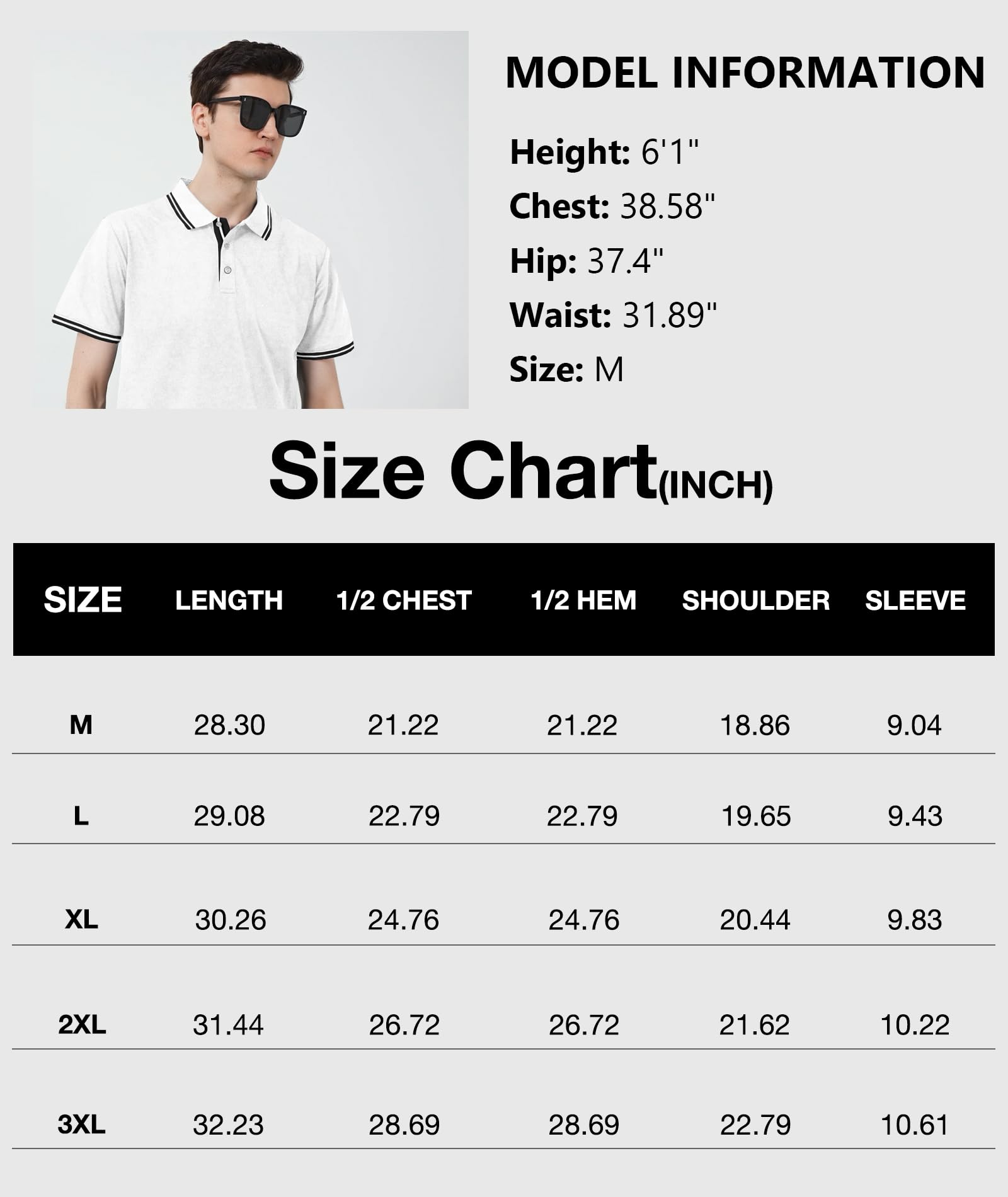 ZITY Mens Polo Shirt Short Sleeve Sports Golf Tennis Shirts for Men Summer Collared Casual Shirt White Black